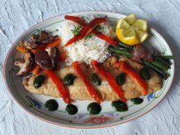 suggestion filet de sandre sauce vierge